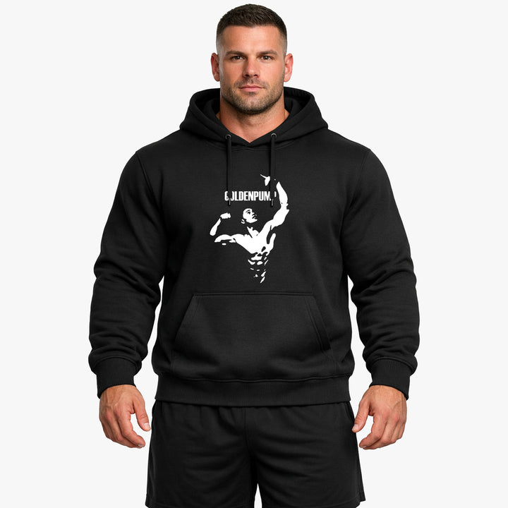 GoldenPump Hoodie mit Taschendruck