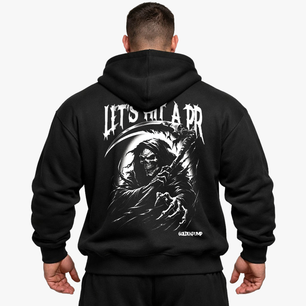 lets hit a pr Oversized (Backprint) Hoodie